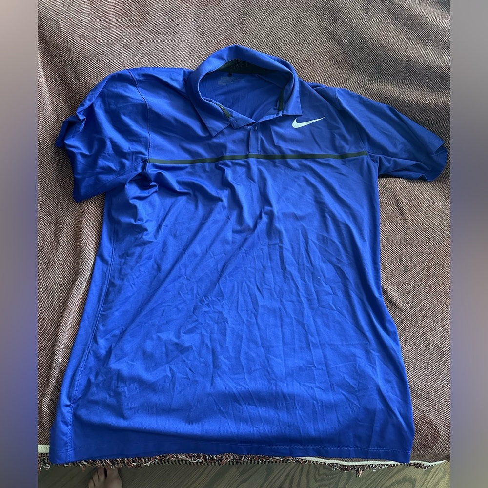 Nike golf Blue/Purple Polo Shirt Classic Design